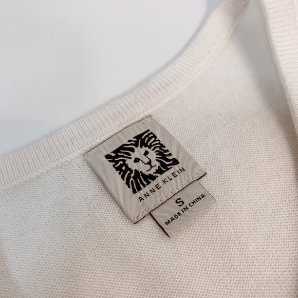 Anne Klein Chevron Cotton Blend Blouse Size Small - Picture 7 of 8